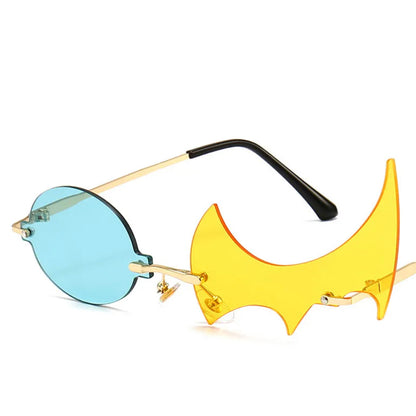 New Personalized Shaped Cool Polygon Flame Sunglasses