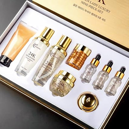 9-Piece Skincare Set – Collagen, Hyaluronic Acid & Snail Mucin - Urbizia