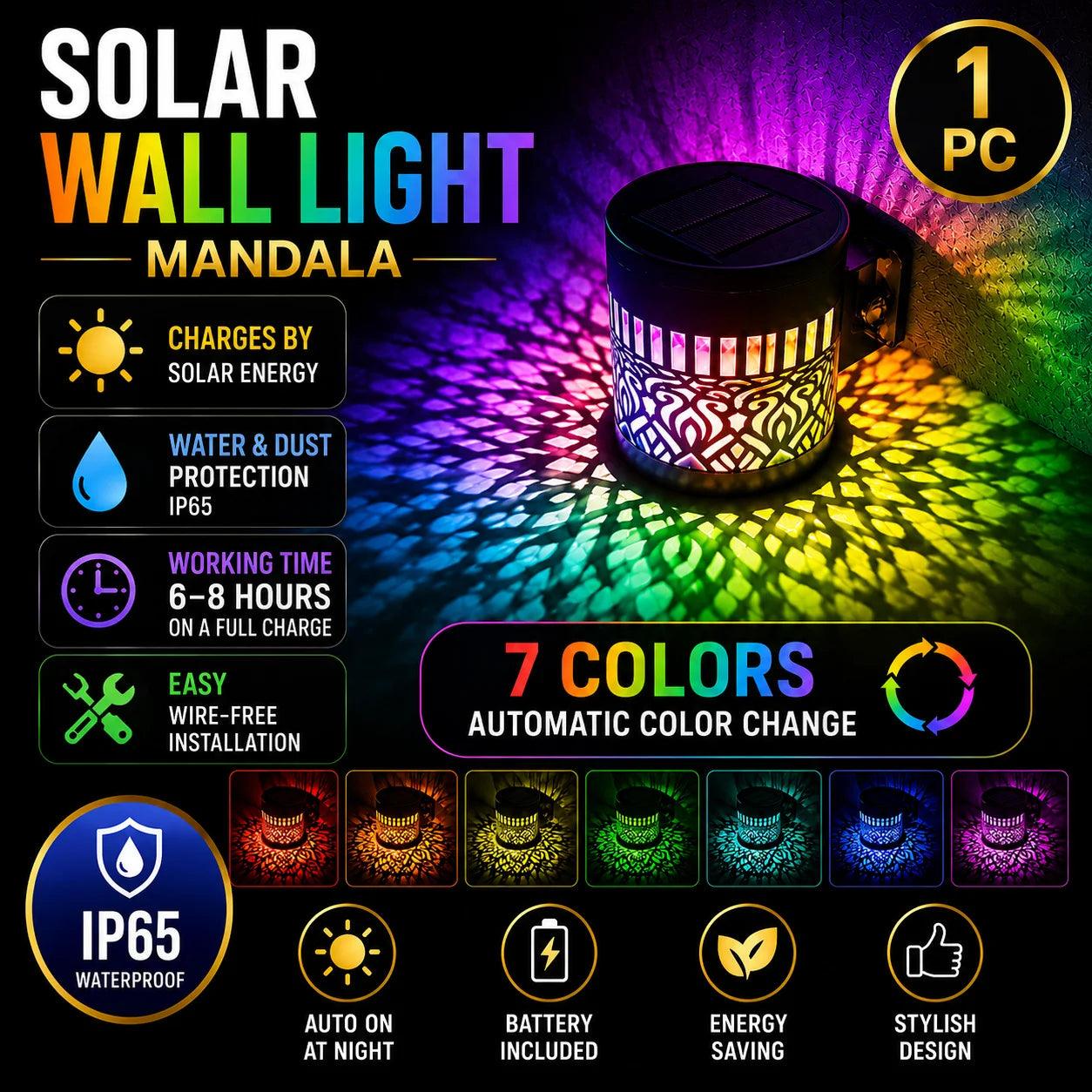 Solar-Powered Datura Lantern Light Wall Lamp Outdoor Garden Patio Walkway Decorations 1Pcs/2Pack Lighting for Garden Decor