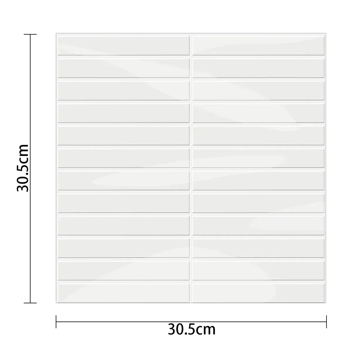 5 Sheets Wall Tile Sticker White Self Adhesive Tiles Waterproof Vinyl Wallpaper Backsplash For Kitchen Living Room Bathroom - Urbizia