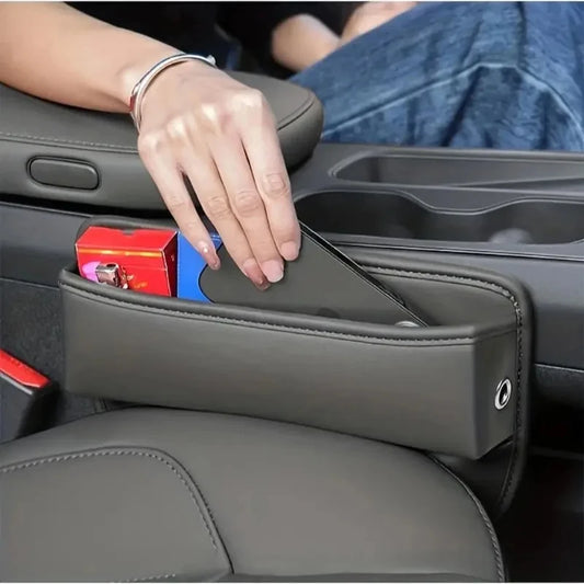 Universal Car Seat Gap Organizer – PU Console Side Pocket