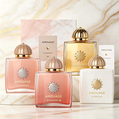 Amouage Classic Women's Fragrance Collection | Warm Woody / Rose Floral / Gourmand Amber / Elegant White Floral — 3.4 oz (100 ml). High-end Middle Eastern Women's Fragrance; Ideal for Gifting to a Partner or for Fragrance C