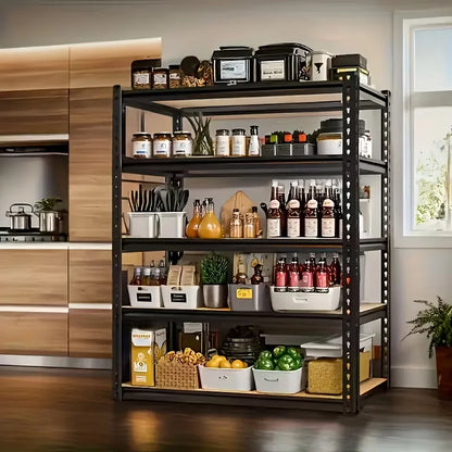 60/72 Inch Heavy-duty Metal Storage Rack, With A Load-bearing Capacity Of 2000 Pounds Per Layer, Adjustable Height