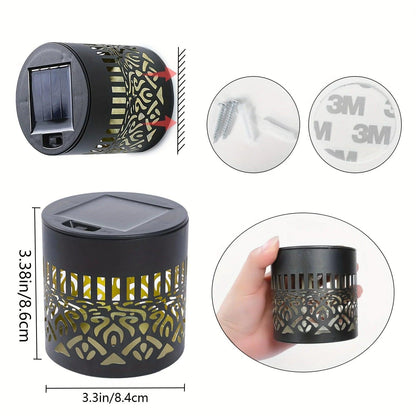Solar-Powered Datura Lantern Light Wall Lamp Outdoor Garden Patio Walkway Decorations 1Pcs/2Pack Lighting for Garden Decor