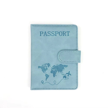 Customized name PU magnetic snap RFID multi-functional SIM card carrying case for passport, map, ticket clip organizer bag