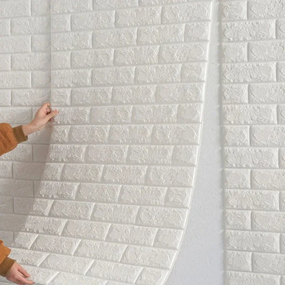 70cmx1m/2m/3m/5m/10m Wallpaper Brick 3D Wall Sticker Foam Self Adhesive DIY Living Room Decor Waterproof Paper - Urbizia