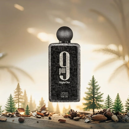 Afnan Unisex 9 PM Night Out Extrait de Parfum Spray 3.4 oz -Free Ship Long-Lasting Scent Fragrance For Daily Use