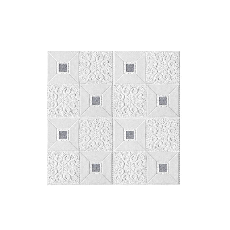10Pcs 70x70cm Big Size Ceiling Wallpaper 3D Brick Waterproof Wall Stickers Foam Self-Adchive Wall Decoration