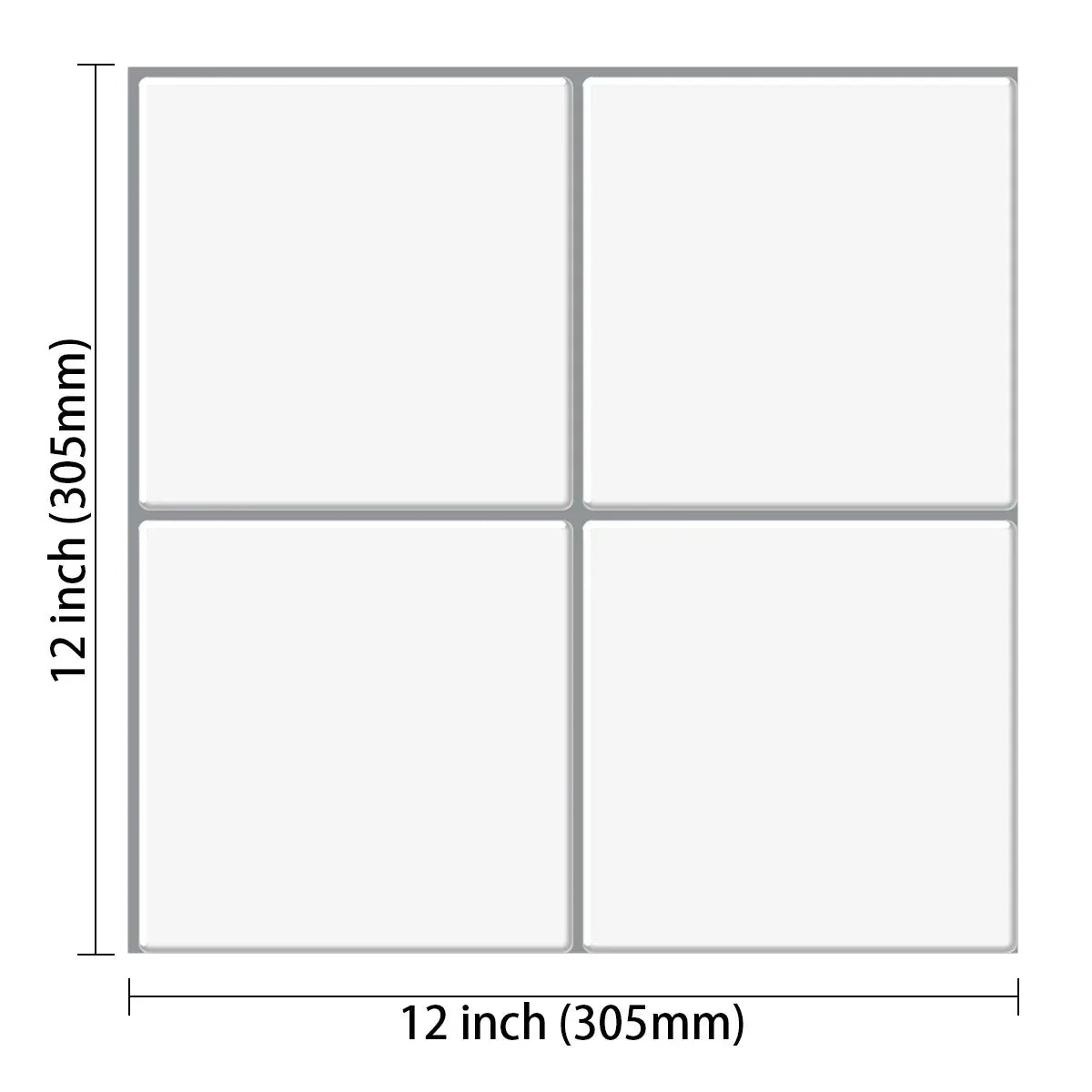 5 Sheets Wall Tile Sticker White Self Adhesive Tiles Waterproof Vinyl Wallpaper Backsplash For Kitchen Living Room Bathroom - Urbizia