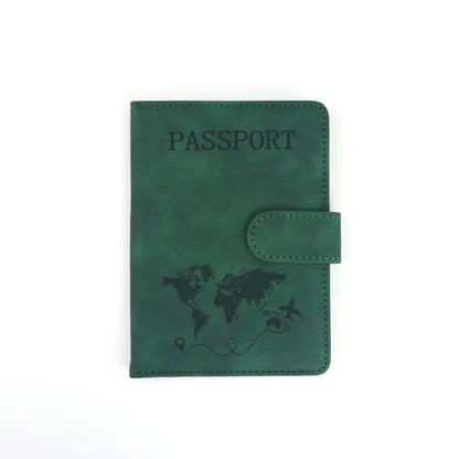 Customized name PU magnetic snap RFID multi-functional SIM card carrying case for passport, map, ticket clip organizer bag