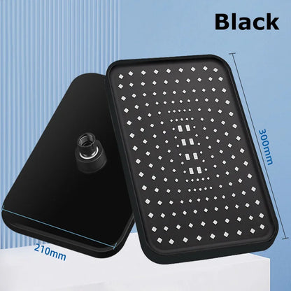 New Large Size High Pressure Overhead Rain Shower Head Large Flow Booster Rain Shower Head 360° Rotation Water Saving