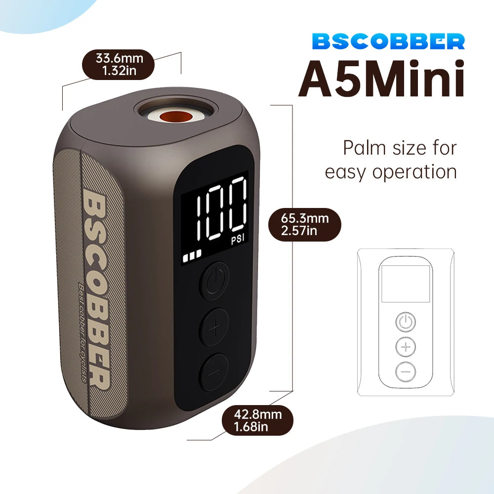 BSCOBBER 4in1 Electric Portable Tyre Tire Inflator Cycling Tool Bicycle Air Injection Bike Pumps Accessories 100PSI With Display