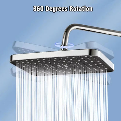 New Large Size High Pressure Overhead Rain Shower Head Large Flow Booster Rain Shower Head 360° Rotation Water Saving