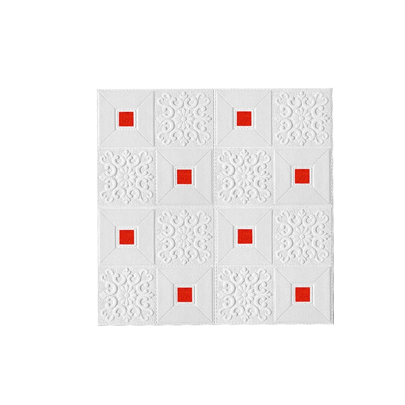 10Pcs 70x70cm Big Size Ceiling Wallpaper 3D Brick Waterproof Wall Stickers Foam Self-Adchive Wall Decoration