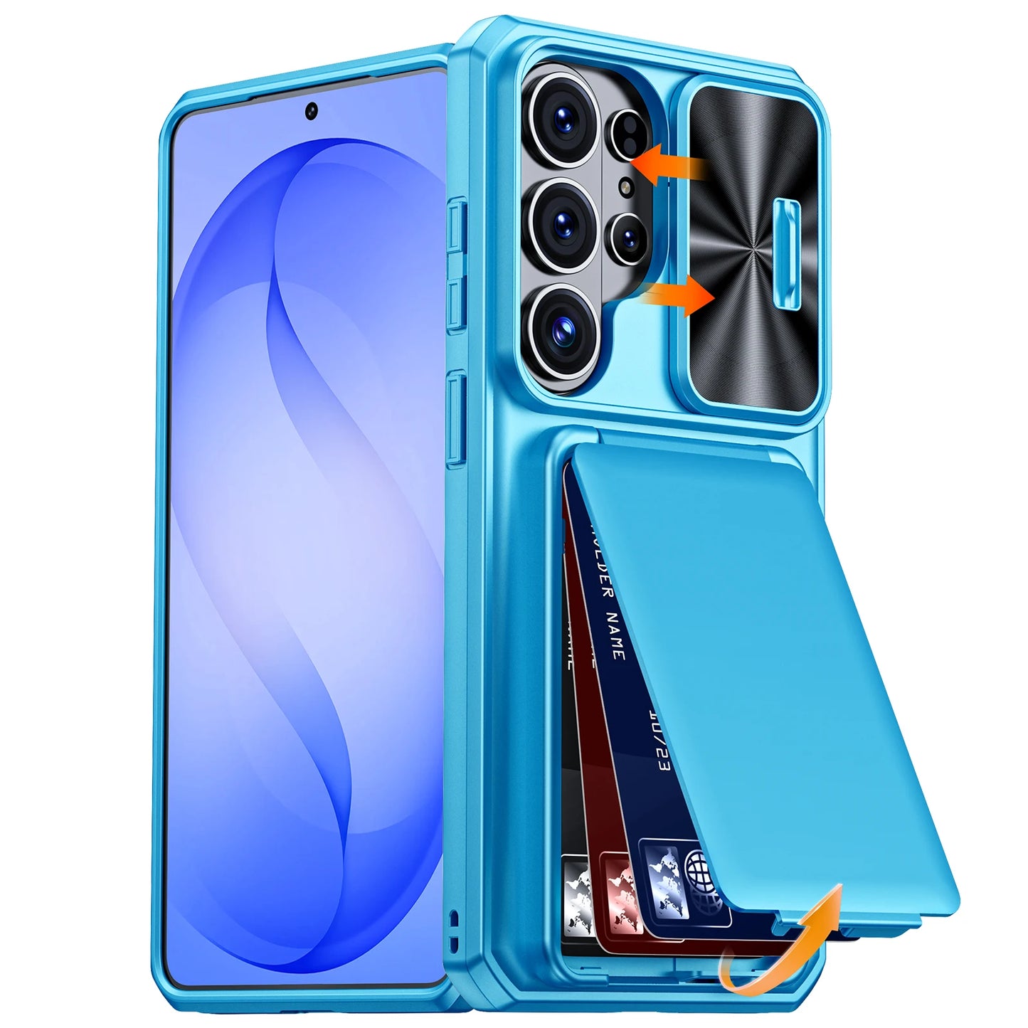 618 Hot Deals For Samsung Galaxy S26 Ultra Phone Case,with Cards Holder (FIFD Blocking) Shockproof Wallet Phone Case-Black