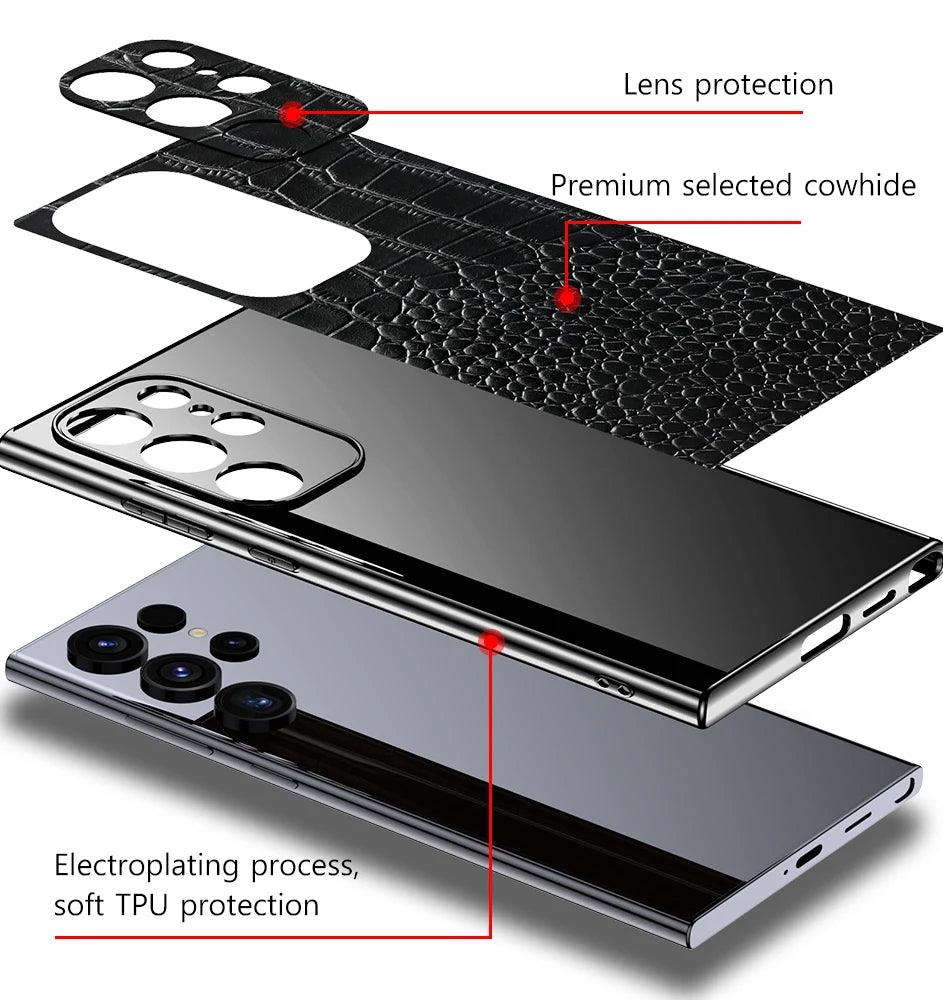 Samsung Galaxy Genuine Leather Full Protection Case