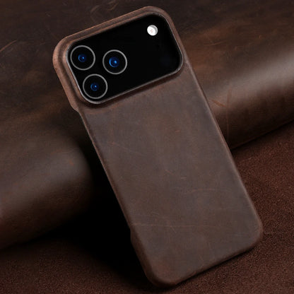 Retro Cowhide Phone Case for iPhone 17 16 15 13 14 Pro Max Air 16Pro 17Pro Luxury Crazy Horse Genuine PULL-UP Leather Back Cover
