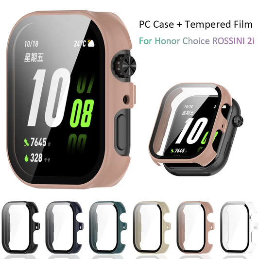 Watch Protective Case For Honor Choice ROSSINI 2i SmartWatch Shockproof PC Protector Cover Shell /W Tempered Film