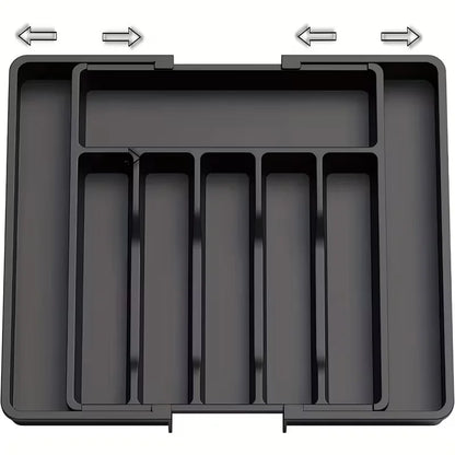 1Pcs Upgradation Adjustable Flatware Tableware Organizer – Plastic Multifunctional Drawer Organizer for Kitchen Counter Utensils