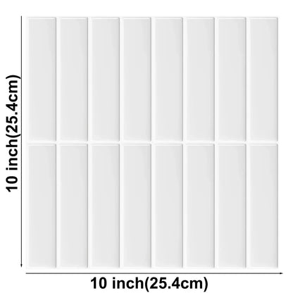 10 Sheets Peel and Stick Tiles 3D Waterproof Wall Tiles for Living Room RV PVC Wall Panels Interior Wall Decoration - Urbizia