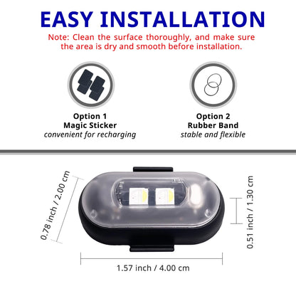 Remote Control RGB LED Strobe Light Wireless Rechargeable Footwell Lights Exterior Interior Decorative for SUV Truck Motorcycle