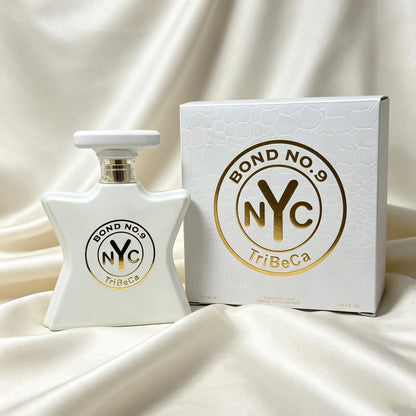 Long Lasting TriBeCa Unisex Perfume Bond No.9 Clean Woody Floral Scent White Croc Star Bottle Luxury Gift Box 100ml For Men Women