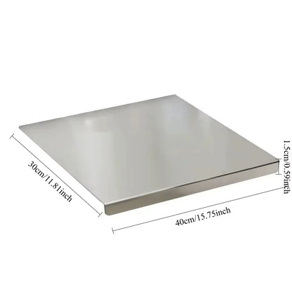 L-shaped Chopping Board Stainless Steel Large Size Doublesided Chopping Board Kitchen Tool Home Fruit Cutting And Kneading Panel