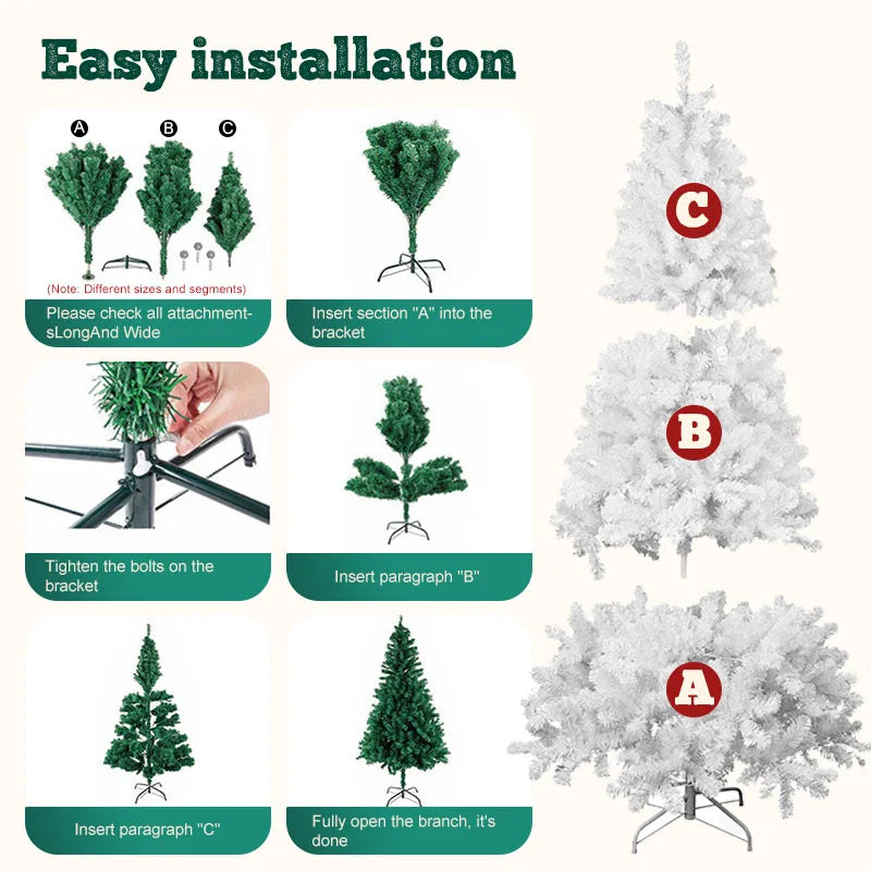 Snow Flocked Artificial Christmas Tree – 7FT/8FT