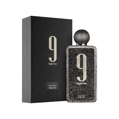 Afnan 9 PM Night Out Extrait De Parfum Spray For Unisex – Intense Warm Spicy, Amber & Sweet Vanilla Scent, Long-Lasting High-Concentration Fragrance, Perfect Gift For Women & Men, 3.4 Fl Oz / 100 ML