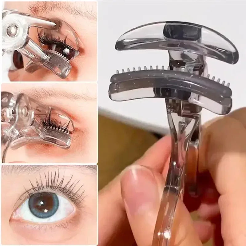 Dual-Type Eyelash Curler with Comb – Wide & Partial Clip Options, Waterproof, Long-Lasting, Natural Curl, Unisex Certified - Urbizia