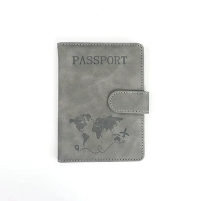 Customized name PU magnetic snap RFID multi-functional SIM card carrying case for passport, map, ticket clip organizer bag