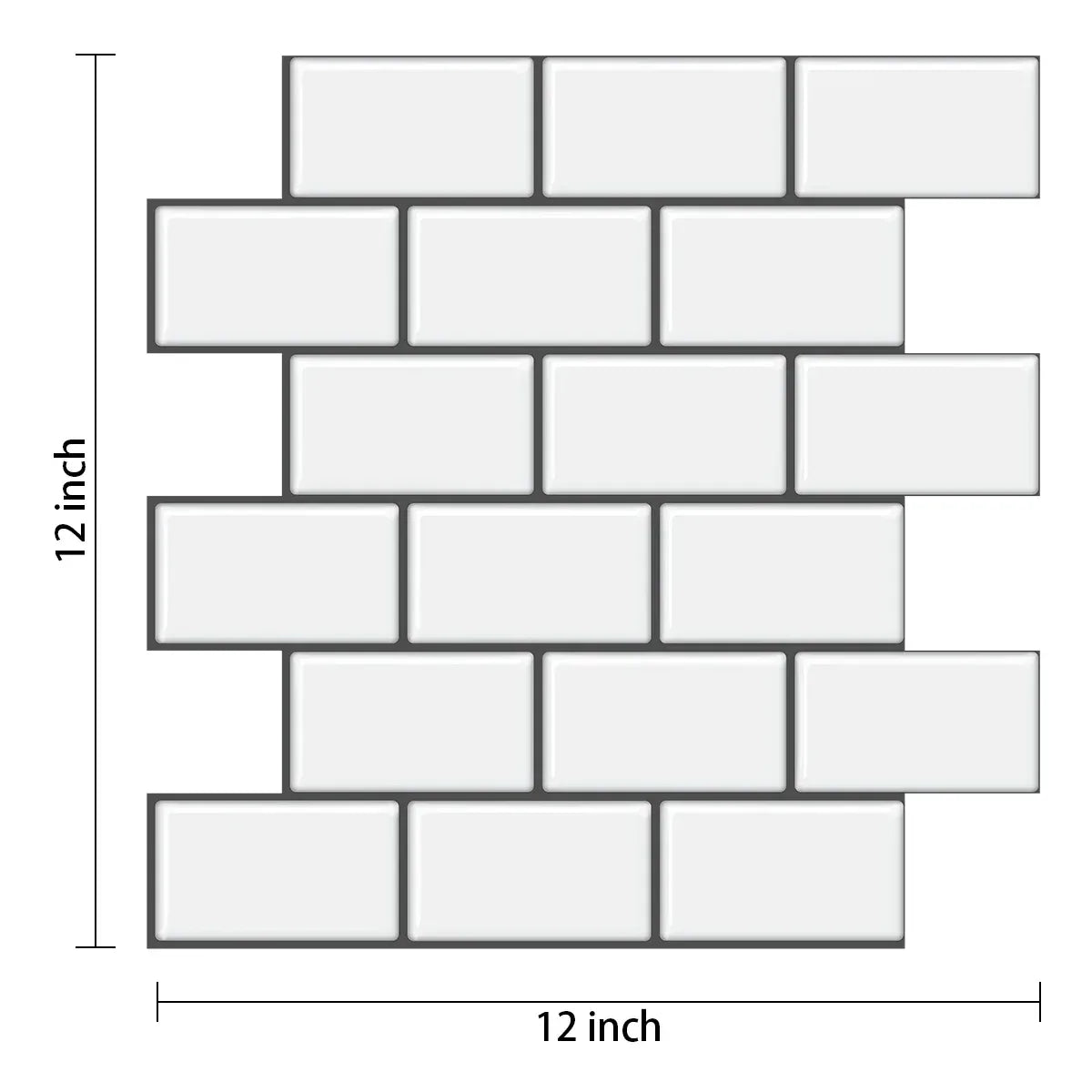 Subway Wall Stickers Peel and Stick 3d Brick Vinyl Wallpaper Bathroom Kitchen Backsplash Wall Decals 10 Sheets - Urbizia