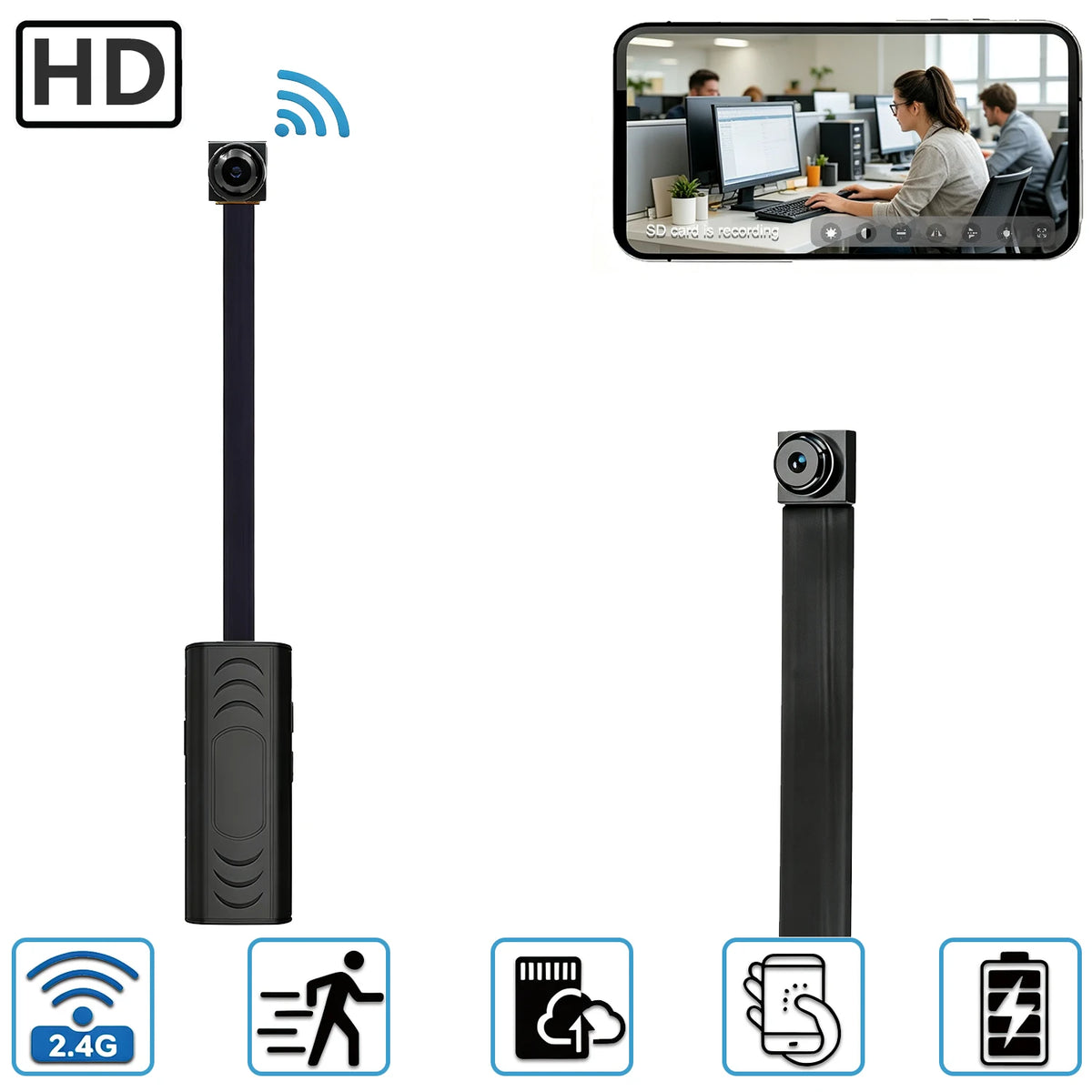 Mini HD Wireless WiFi Camera DIY Module Portable Small Nanny Security Cam Motion Detection Home Surveillance Camera
