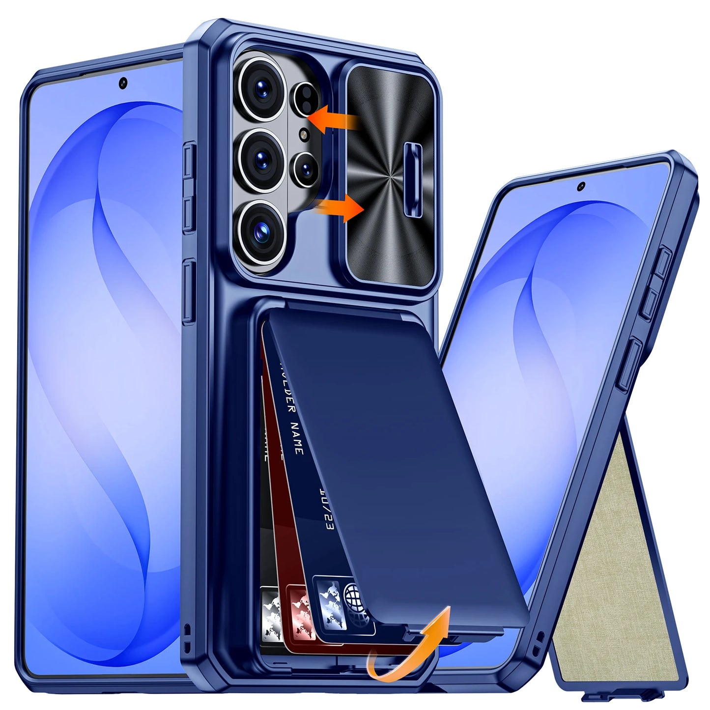 618 Hot Deals For Samsung Galaxy S26 Ultra Phone Case,with Cards Holder (FIFD Blocking) Shockproof Wallet Phone Case-Black