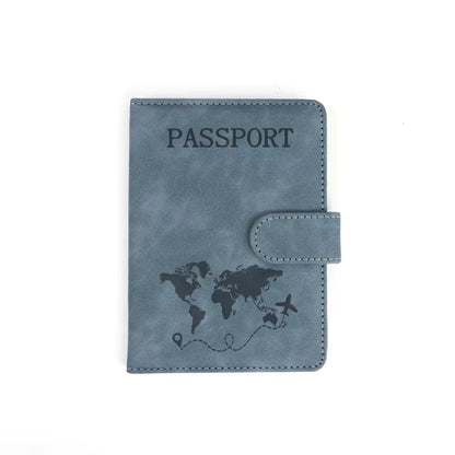 Customized name PU magnetic snap RFID multi-functional SIM card carrying case for passport, map, ticket clip organizer bag
