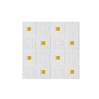 10Pcs 70x70cm Big Size Ceiling Wallpaper 3D Brick Waterproof Wall Stickers Foam Self-Adchive Wall Decoration