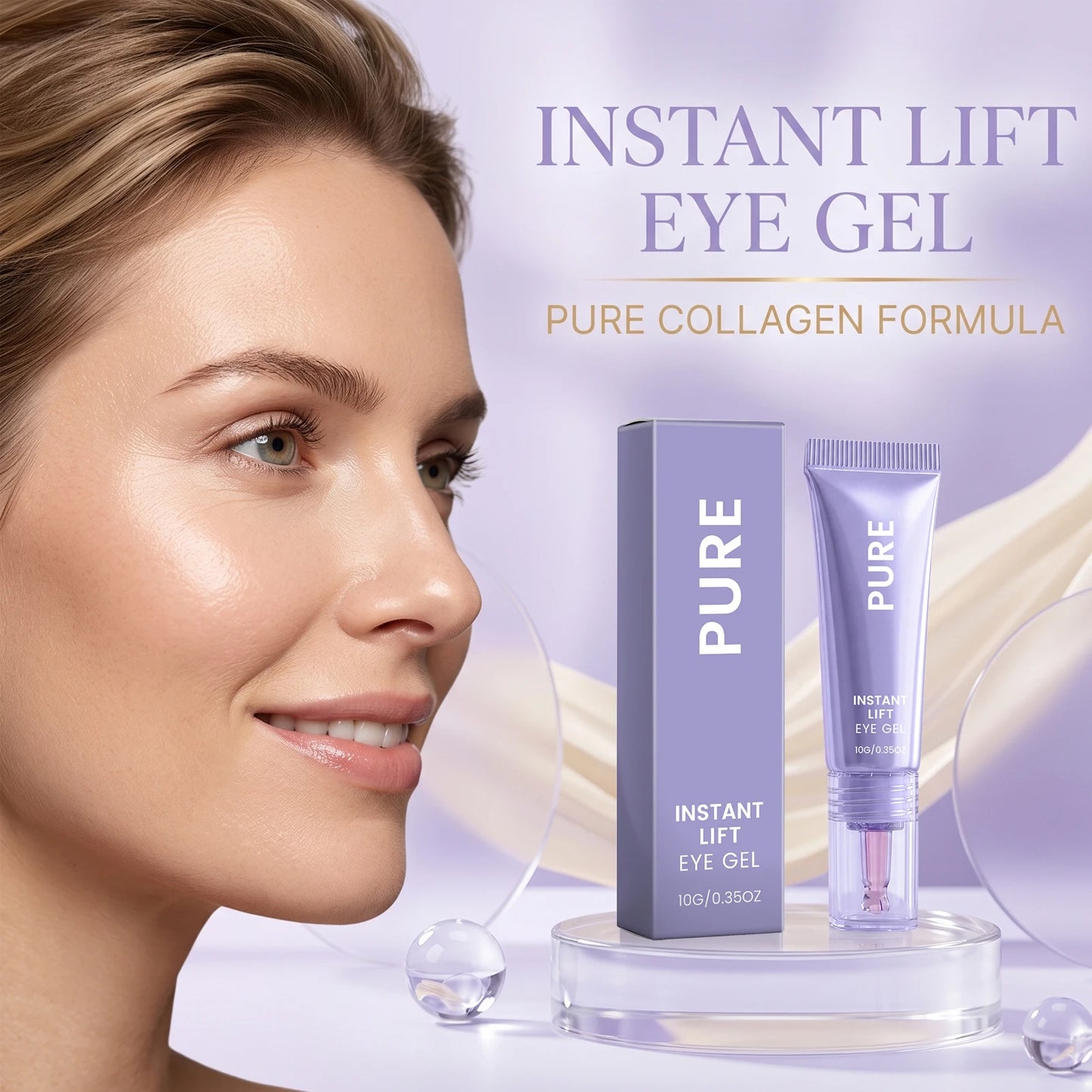 Collagen Eye Cream Gentle Nourishing Smooth Eye Skin Anti Wrinkle Tighten Lifting Moisturizing Puffy Repair Brightening Fade Fine Lines Skin Care