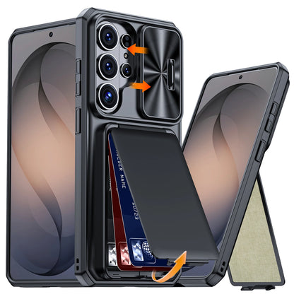 618 Hot Deals For Samsung Galaxy S26 Ultra Phone Case,with Cards Holder (FIFD Blocking) Shockproof Wallet Phone Case-Black