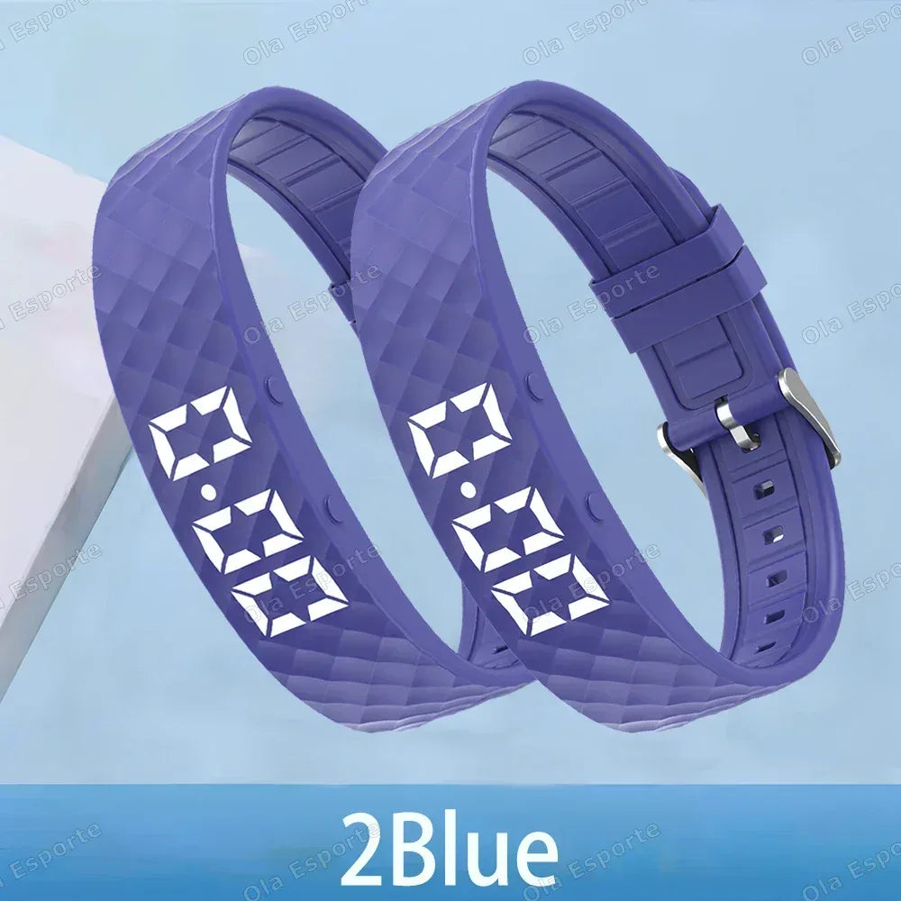 Smart Bracelet LED Digital Waterproof Smart Clock Smartband With running pedometer Monitor Smart Band Vibration Alarm Reminder - Urbizia