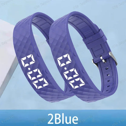 Smart Bracelet LED Digital Waterproof Smart Clock Smartband With running pedometer Monitor Smart Band Vibration Alarm Reminder - Urbizia