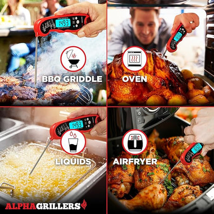 Alpha Grillers Digital Meat Thermometer – Instant Read Cooking & BBQ Probe - Urbizia
