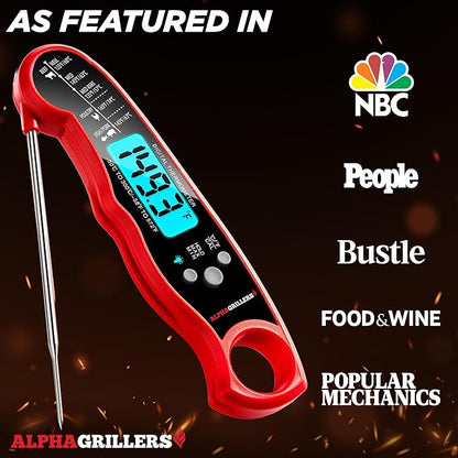 Alpha Grillers Digital Meat Thermometer – Instant Read Cooking & BBQ Probe - Urbizia