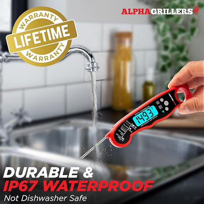 Alpha Grillers Digital Meat Thermometer – Instant Read Cooking & BBQ Probe - Urbizia