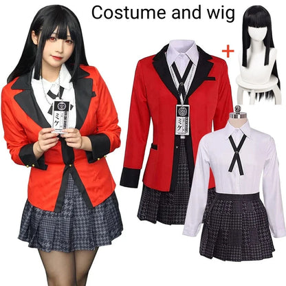 Anime Kakegurui Yumeko Jabami Cosplay Costume – Japanese School Girl JK Uniform for Halloween & Cosplay