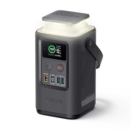 Anker 60000mAh Power Bank Power Station – Portable Outdoor Generator 87W with Display, Lighting & SOS, Home Backup for Travel & Camping - Urbizia