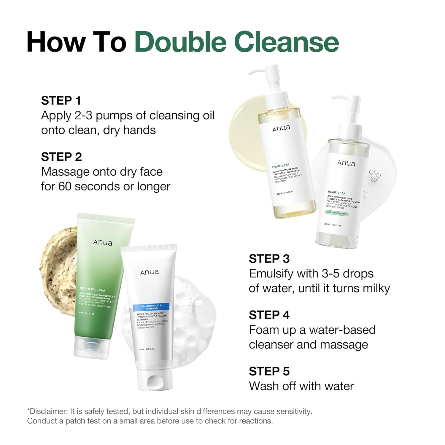 Anua Heartleaf Pore Control Cleansing Oil – Makeup & Blackhead Remover, Korean Skincare, 6.76 fl oz - Urbizia