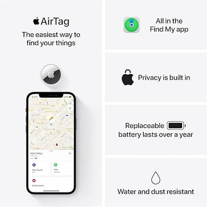 Apple AirTag 4 Pack – Bluetooth Tracker for Keys, Wallet, Luggage & More - Urbizia