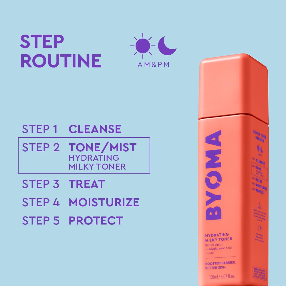 BYOMA Hydrating Milky Toner – Soothing Barrier Repair Face Toner 5.07oz - Urbizia