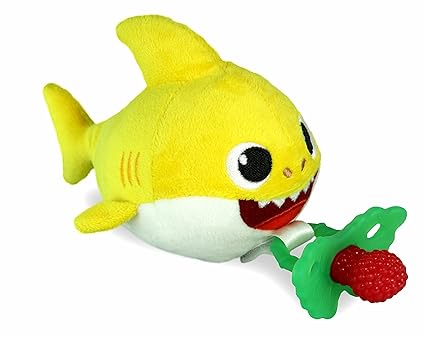 Baby Shark RaZbuddy Teether & Pacifier Holder – BPA-Free - Urbizia