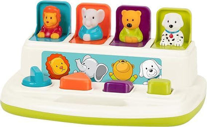 Battat Pop-Up Pals – Cause and Effect Color Sorting Toy for Toddlers - Urbizia